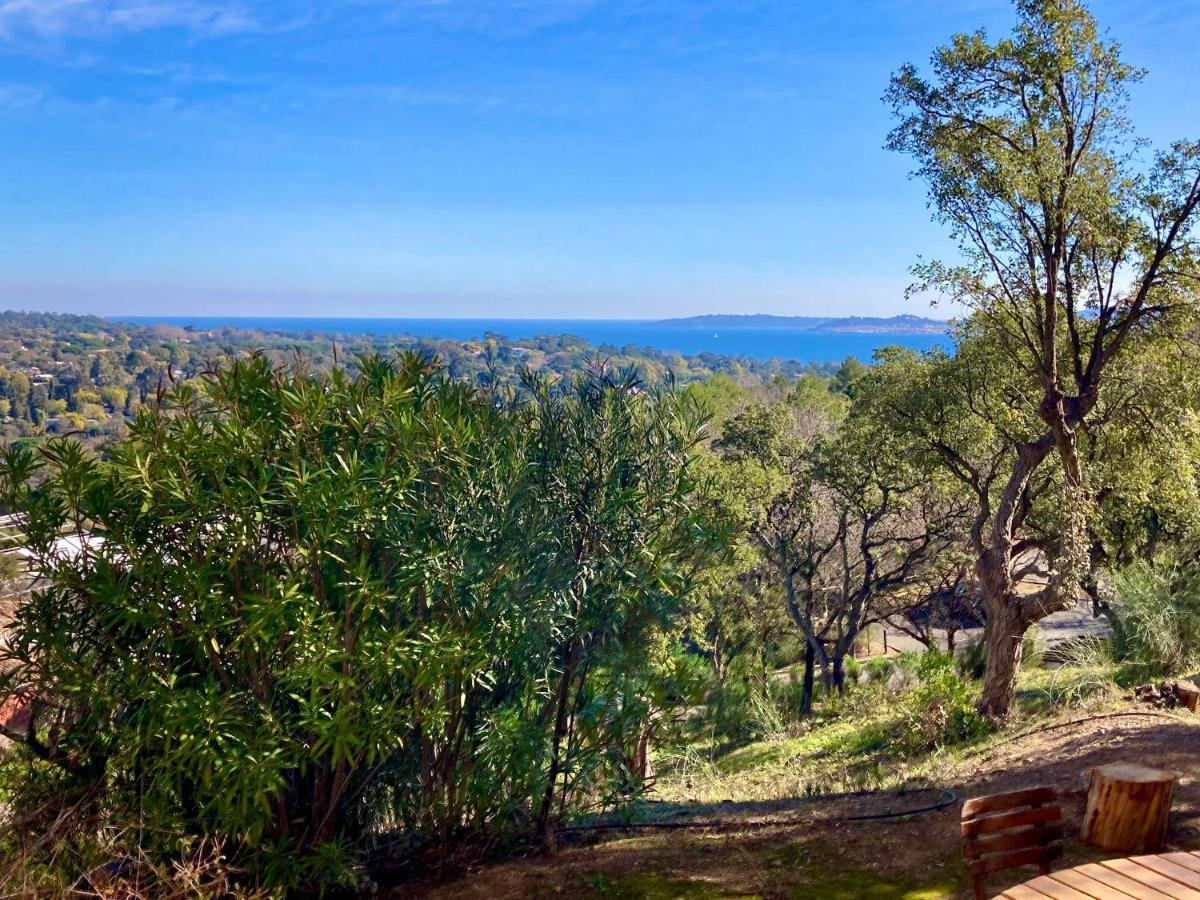 LES RESTANQUES vue mer et jardin accès piscine Grimaud Esterno foto
